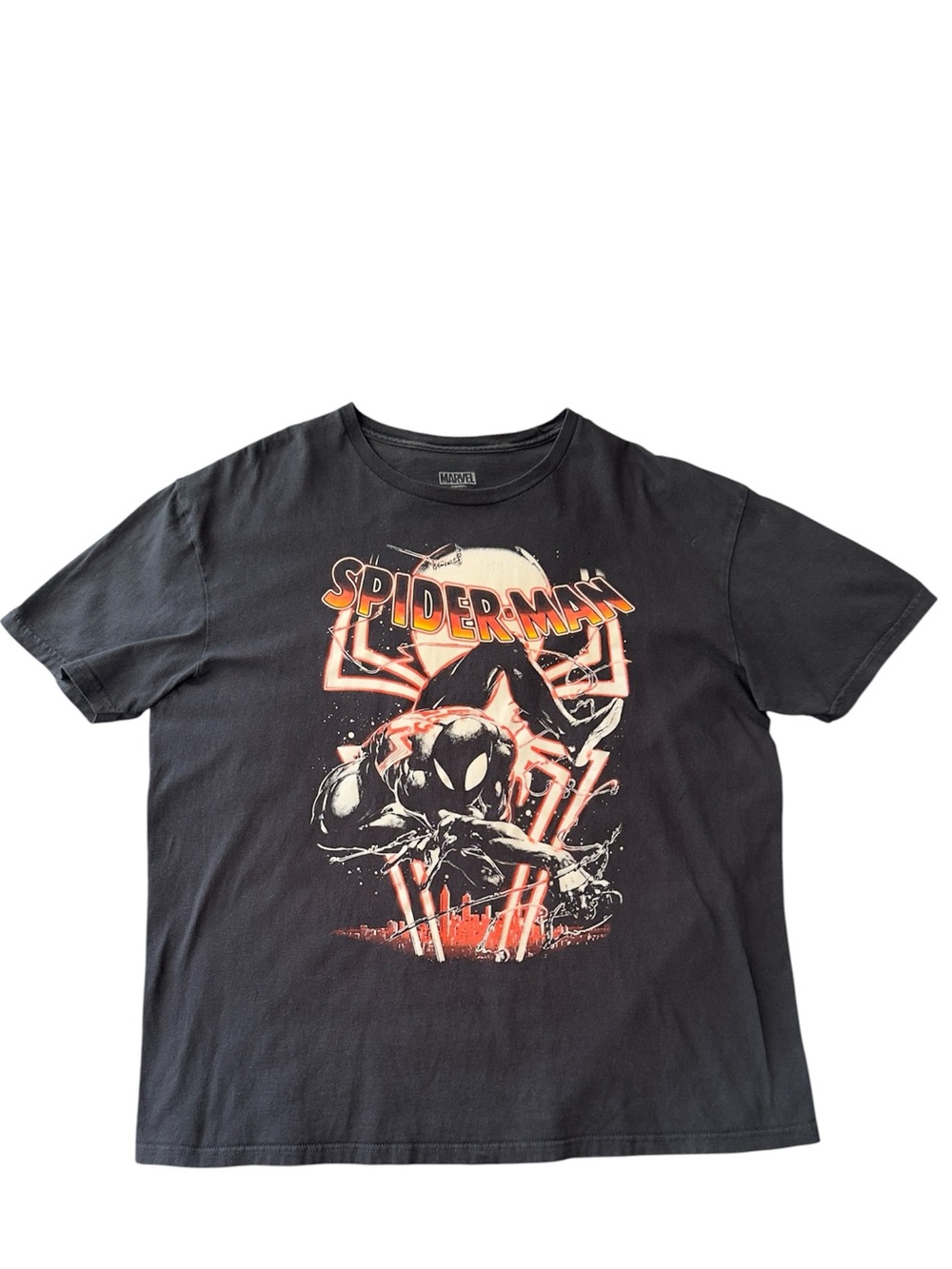 Marvel Spider-Man Graphic Tee in‎ Black with Red and White Accents